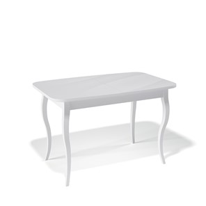 Обеденный раздвижной стол Kenner 1200C (Белый/Стекло белое сатин) в Заводоуковске - предосмотр