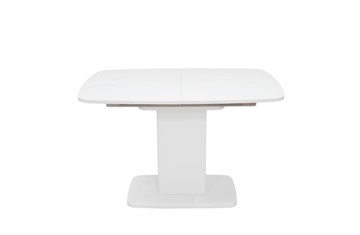 Кухонный раскладной стол Импэкс Leset Денвер 1Р (Белый лак/стекло глянцевое белое) в Тюмени