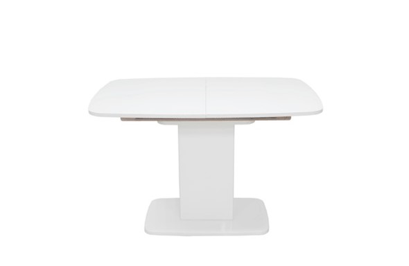 Кухонный раскладной стол Leset Денвер 1Р (Белый лак/стекло глянцевое белое) в Тюмени - изображение