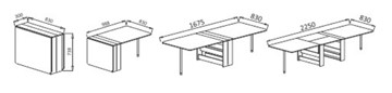 Кухонный стол раскладной В-1 в Тюмени - предосмотр 1