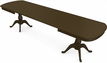 Обеденный раздвижной стол Фабрицио-2 исп. Мыло большой 3 вставки, Тон 5 (Морилка/Эмаль) в Тюмени - предосмотр 1
