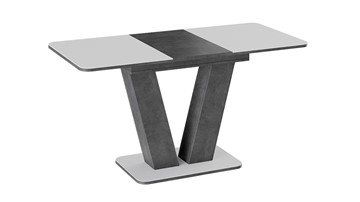 Кухонный раскладной стол Чинзано тип 1 (Моод темный/стекло белое матовое) в Тюмени - предосмотр 1