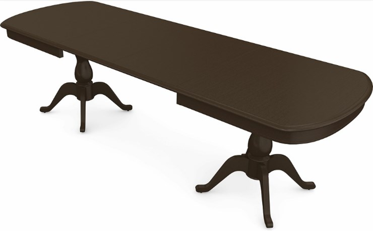 Кухонный раскладной стол Фабрицио-2 исп. Мыло большой 2 вставки, Тон 7 (Морилка/Эмаль) в Тюмени - изображение 1