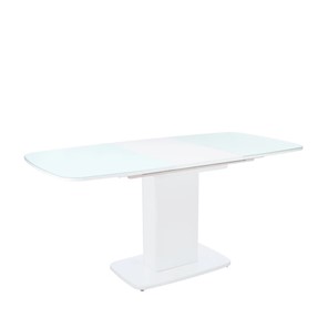 Кухонный раскладной стол Leset Денвер 1Р (Белый лак/стекло глянцевое белое) в Тюмени - предосмотр 3