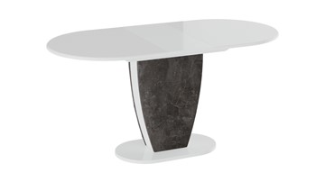 Кухонный стол раскладной Монреаль тип 1 (Белый глянец/Моод темный) в Заводоуковске - предосмотр 1