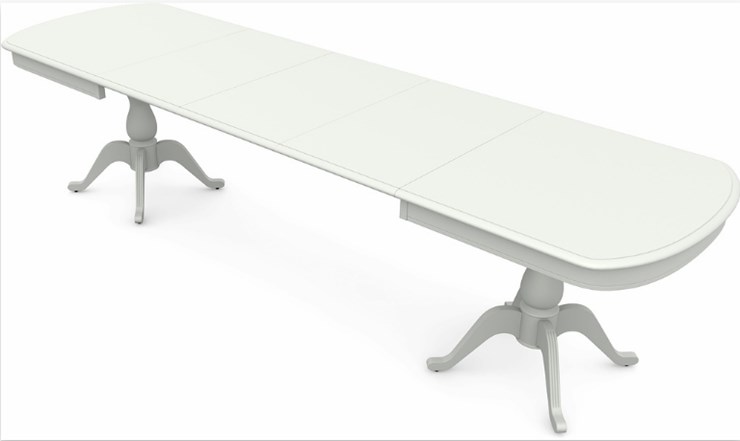 Кухонный стол раздвижной Фабрицио-2 исп. Мыло большой 3 вставки, Тон 9 (Морилка/Эмаль) в Тюмени - изображение 1
