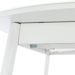 Кухонный стол раскладной Leset Мидел (Металл белый/стекло белое) в Тюмени - предосмотр 6