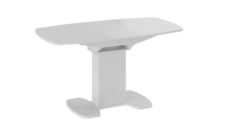Стол раздвижной Портофино (СМ(ТД)-105.01.11(1)), цвет  Белый глянец/Стекло белое в Ишиме - изображение 2
