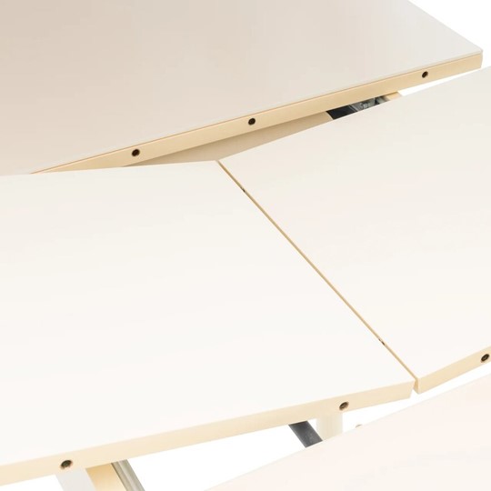 Кухонный раскладной стол Leset Мидел мини (Металл кремовый/стекло кремовое) в Тюмени - изображение 6