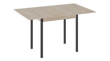 Кухонный раскладной стол Родос тип 2 с опорой d40 (Черный муар/Дуб Сонома) в Тюмени - предосмотр 1