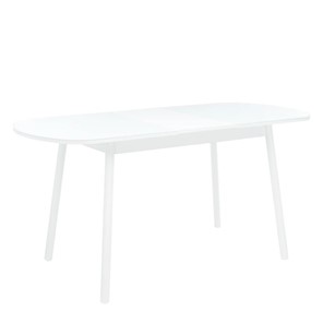 Кухонный стол раскладной Leset Мидел (Металл белый/стекло белое) в Тюмени - предосмотр 2