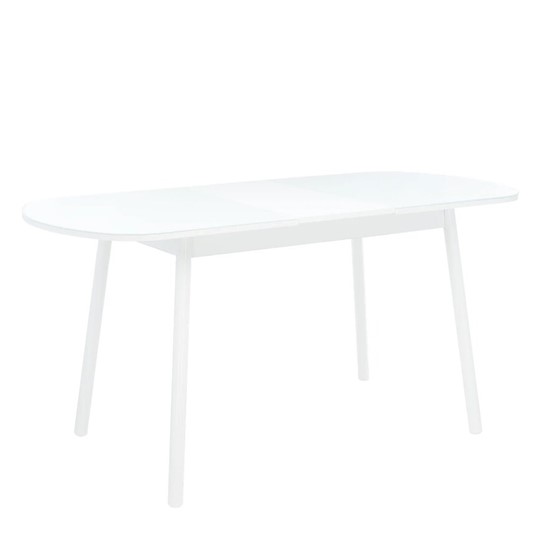 Кухонный стол раскладной Leset Мидел (Металл белый/стекло белое) в Тюмени - изображение 2