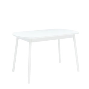 Кухонный стол раскладной Leset Мидел (Металл белый/стекло белое) в Тюмени - предосмотр 1
