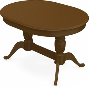 Кухонный раздвижной стол Леонардо-2 исп. Овал, тон 2 (Морилка/Эмаль) в Тюмени - предосмотр