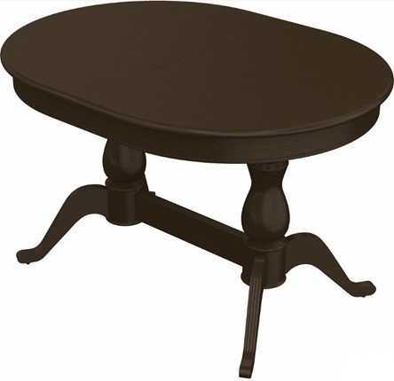 Кухонный раздвижной стол Фабрицио-2 исп. Овал 1600, Тон 7 (Морилка/Эмаль) в Тюмени - изображение