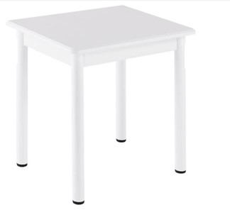 Кухонный пристенный стол СПА-01 МДФ, белый МДФ/белое дерево/36 прямые трубки белый в Тюмени