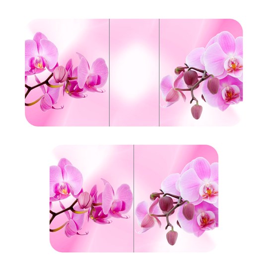 Кухонный стол раскладной ПГ-02СТФ белое/орхидея/крашенные фигурные в Заводоуковске - изображение 2