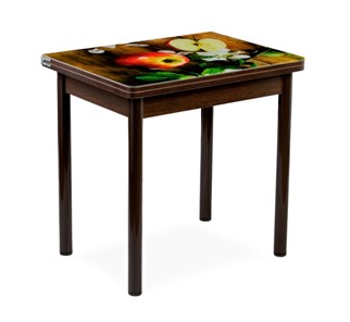 Кухонный пристенный стол СПА-02 СТФ, венге/фотопечать дерево/опоры коричневый в Тюмени
