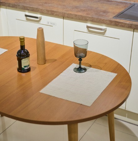 Кухонный стол круглый Орех Гварнери д. 90 см ЛДСП в Тюмени - изображение 7