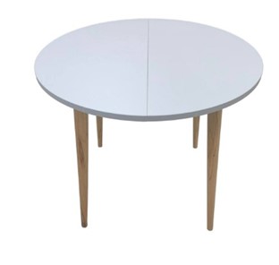 Обеденный круглый раздвижной стол Серый камень 90*90 см ЛДСП в Тюмени - предосмотр 2