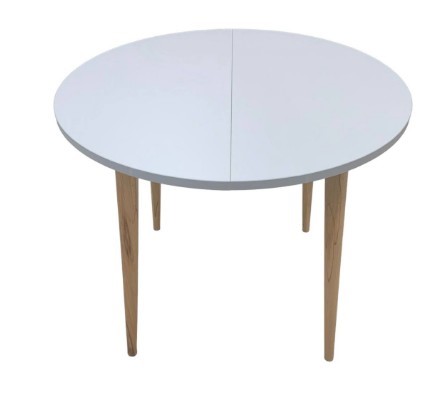 Обеденный круглый раздвижной стол Серый камень 90*90 см ЛДСП в Тюмени - изображение 2
