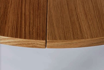 Кухонный раздвижной круглый стол Шпон Дуба д. 100 см МДФ в Тюмени - предосмотр 5
