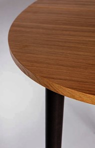 Кухонный раздвижной круглый стол Шпон Дуба д. 100 см МДФ в Тюмени - предосмотр 6