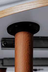 Кухонный стол круглый Шпон Дуба д. 90 см МДФ в Тюмени - предосмотр 9