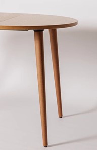Кухонный раздвижной круглый стол Шпон Дуба 677 С д. 100 см МДФ в Тюмени - предосмотр 20