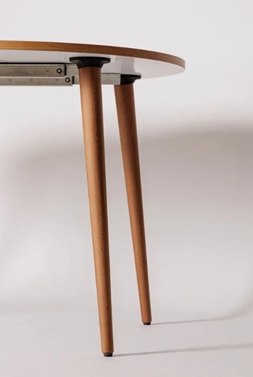 Кухонный раздвижной круглый стол Шпон Дуба 677 С д. 100 см МДФ в Заводоуковске - изображение 21