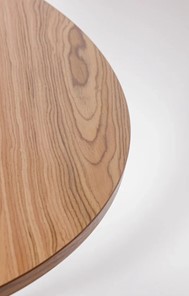 Обеденный круглый раздвижной стол Шпон Ореха д. 100 см МДФ светлый орех в Тюмени - предосмотр 2