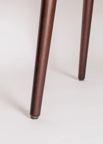 Обеденный круглый раздвижной стол Шпон Ореха д. 100 см МДФ ножки орех в Тюмени - предосмотр 5