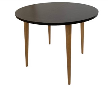 Кухонный раздвижной круглый стол Creo-line Венге 90*90 см ЛДСП в Тюмени