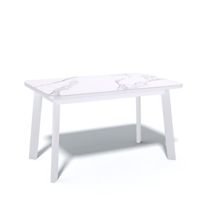 Кухонный раздвижной стол AA1200 (белый/керамика мрамор белый) в Заводоуковске