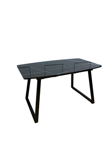 Кухонный стол раскладной AZ1400 (черный/стекло камень черный глянец) в Тюмени