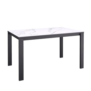 Кухонный стол раскладной BL1300 (черный/керамика мрамор белый) в Тюмени