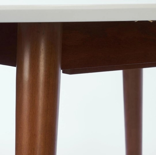 Кухонный стол раздвижной BOSCO (Боско) бук/мдф 100*75*100+30см, Белый/Коричневый арт.13997 в Тюмени - изображение 4