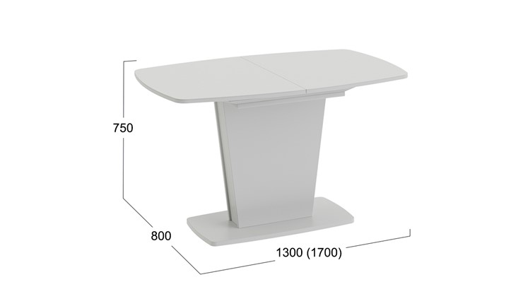 Раздвижной стол Честер тип 2, цвет Белый/Стекло белый глянец в Заводоуковске - изображение 3
