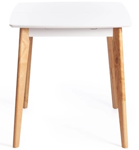 Кухонный раскладной стол Claire, дерево гевея/МДФ, 110+30x75x75 Белый/натуральный арт.15111 в Тюмени - предосмотр 2