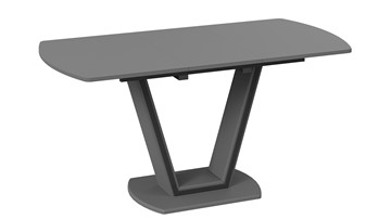 Кухонный раздвижной стол Дели Тип 2 (Серый софт, Стекло матовое серое) в Тюмени - предосмотр 1