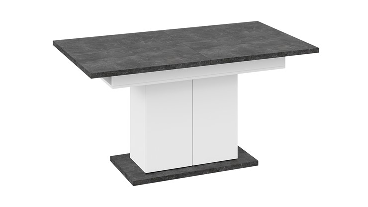 Обеденный раздвижной стол Детройт тип 1 (Белый/Ателье темный) в Заводоуковске - изображение 3