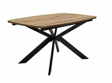 Кухонный стол раскладной Dikline B140 Дуб Галифакс/опоры черные в Ишиме