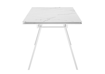 Кухонный раскладной стол DikLine DKL140 Керамика Белый мрамор/опоры белые (2 уп.) в Тюмени - предосмотр 5