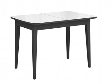 Кухонный стол раскладной Dikline M110 Венге/стекло белое глянец/ножки MM венге в Тобольске