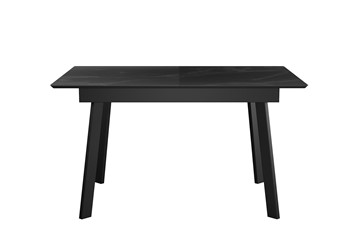 Стол обеденный раздвижной DikLine SKH125 Керамика Черный мрамор/подстолье черное/опоры черные (2 уп.) в Ишиме
