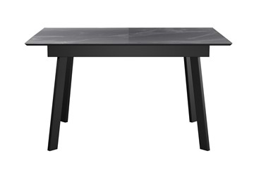 Керамический кухонный стол DikLine SKH125 Керамика Серый мрамор/подстолье черное/опоры черные (2 уп.) в Ишиме