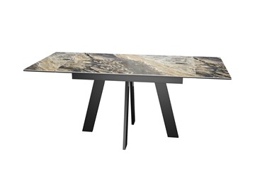 Кухонный раскладной стол DikLine SKM120 Керамика Amadeus/подстолье черное/опоры черные в Тюмени - предосмотр 2