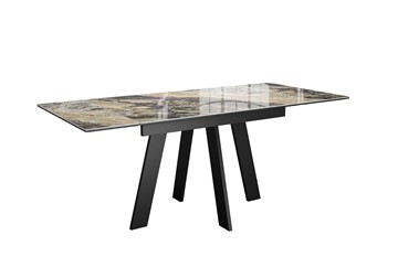 Кухонный раскладной стол DikLine SKM120 Керамика Amadeus/подстолье черное/опоры черные в Тюмени - предосмотр 3
