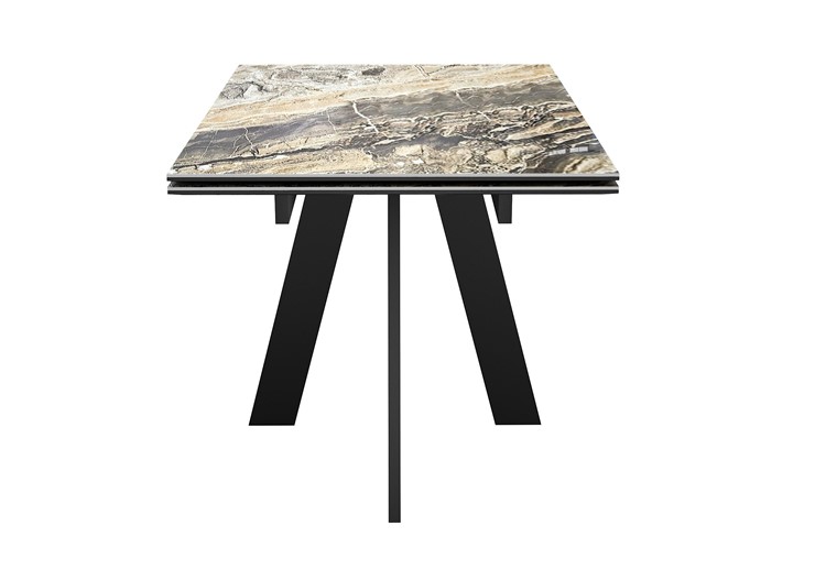 Кухонный раскладной стол DikLine SKM120 Керамика Amadeus/подстолье черное/опоры черные в Заводоуковске - изображение 5