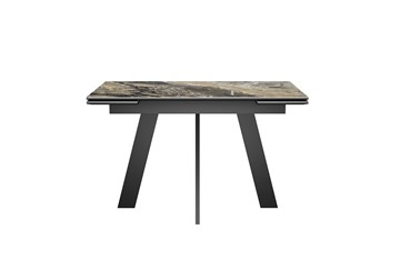Кухонный раскладной стол DikLine SKM120 Керамика Amadeus/подстолье черное/опоры черные в Тюмени - предосмотр 7